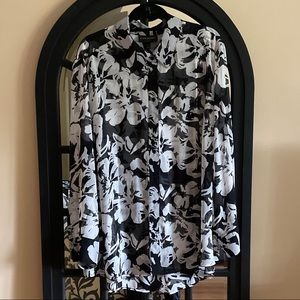 LANE BRYANT SHEER CHIFFON SHIRT - EUC!!!